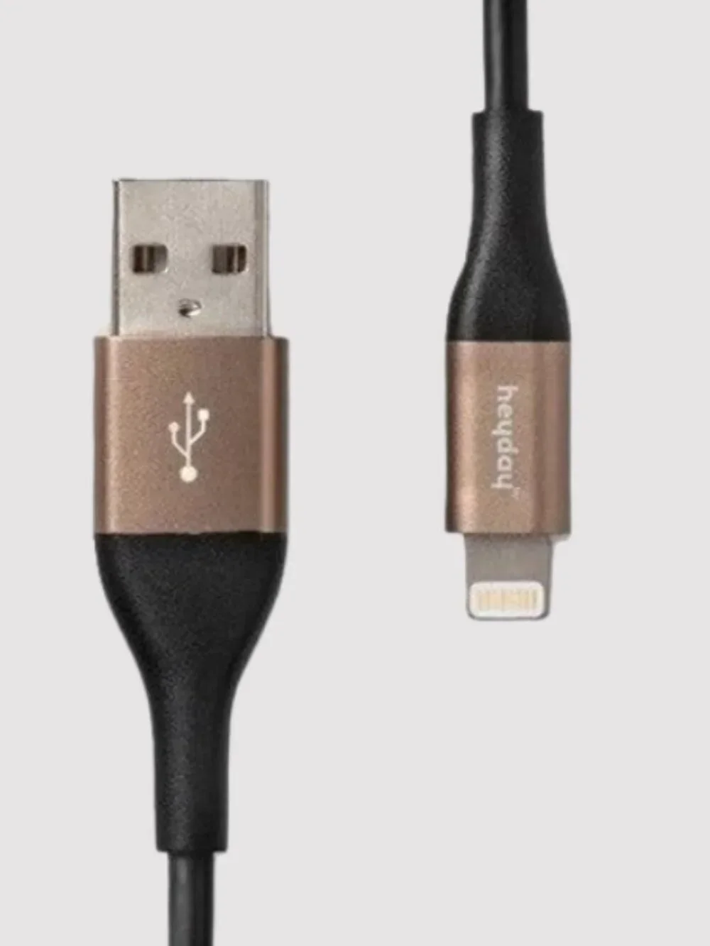 Heyday Lightning to USB-A Cable - Black and Gold